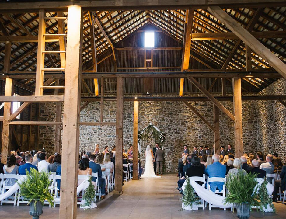 indoor wedding ceremony